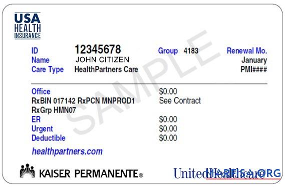 Downloadable USA health insurance card download for verification